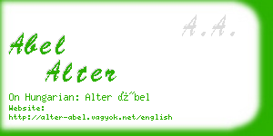 abel alter business card